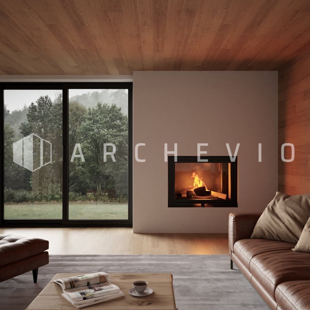 DOMA MAKLÉŘI / ČAPKOVA – 5 Forest view living room